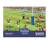 Partido Rugby Puzzle De Madera Impermeable DIY Puzzles De 1000 Piezas para Adultos Imposible Rompecabezas Juegos Educativos