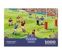 Partido Rugby Puzzle De Madera Impermeable DIY Puzzles De 1000 Piezas Regalos para Adultos Desafiante Y Estimulante Rompecabezas Juegos Educativos