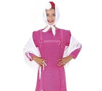 PARTILANDIA 2010 S.L. Disfraz Chulapa Niña, Vestido Madrileña Fucsia Azul Infantil - Disfraz San Isidro, Feria de Abril (Fucsia, 11-12 años)
