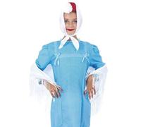 PARTILANDIA 2010 S.L. Disfraz Chulapa Niña, Vestido Madrileña Fucsia Azul Infantil - Disfraz San Isidro, Feria de Abril (Azul, 13-14 años)