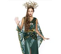PARTILANDIA 2010 S.L. Disfraz de Medusa para Mujer, Disfraz Vestido Medusa Griega Ropa de Carnaval Fiesta (S)