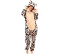 PARTILANDIA 2010 S.L. Pijamas Enteros de Animales Adultos niños Unisex, Ropa De Dormir De Invierno, Ropa de Mujer Disfraz Pijama Mujer Carnaval Fiestas (S, Leopardo)