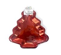 Partilandia 6 Platos de papel Árbol de Navidad Rojo de 21x20 cm