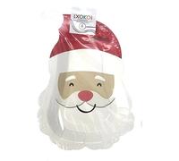 Partilandia 6 Platos de papel de Papá Noel de 27x18.5 cm