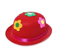 Partilandia | Bombín de Payaso con flores de fieltro adulto (Talla Única)
