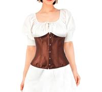 Partilandia Corset de Raso café para mujer