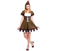 Partilandia Disfraz de Arquera del Bosque para mujer Talla M