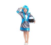 Partilandia Disfraz de Astronauta plateado oscuro y azul para niña 7 a 9 años