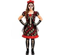 Partilandia Disfraz de Catrina Día de los Muertos para mujer Talla M