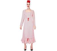Partilandia | Disfraz de Chulapa Clasico blanco con lunares rojos para mujer (Talla M)