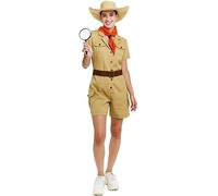 Partilandia Disfraz de Exploradora clásica con cinturón para mujer Talla M