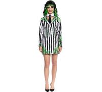 Partilandia Disfraz de Fantasma de traje a rayas para mujer (Talla M)