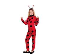 Partilandia Disfraz de Mariquita lunares negros para niña 10 a 12 años