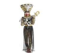 Partilandia Disfraz de Momia Faraona con tocado para niña y adolescente (Talla 7-9 años)