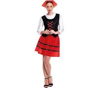 Partilandia Disfraz de Pastora Aldeana para mujer Talla M