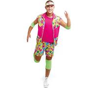 Partilandia Disfraz de Patinador Roller rosa años 70 para hombre Talla M