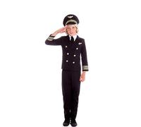 Partilandia Disfraz de Piloto Capitán de Vuelo para niño 10 a 12 años