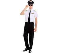 Partilandia | Disfraz de Piloto de Avión para hombre (Talla S)