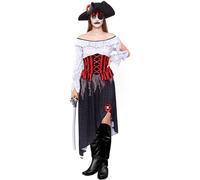 Partilandia Disfraz de Pirata Zombie para mujer Talla M