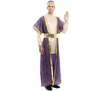 Partilandia Disfraz de Rey Mago Baltasar morado para hombre (Talla M)