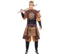Partilandia Disfraz de Samurái Legendario Japonés marrón para hombre Talla M