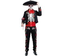 Partilandia Disfraz de Señor Catrin Día de los Muertos para hombre Talla M