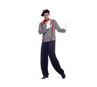 Partilandia Disfraz Mimo Mujer【Tallas Adultos de S a L】[Talla S] |Disfraz adulto Carnaval Profesiones Halloween Fiestas Disfraces Obras Teatro Actuaciones