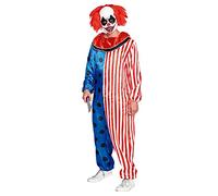 Partilandia Disfraz Payaso Asesino Adulto [Talla M]【Tallas S a L】【Traje Clown Estrellas y Barras Halloween】 Disfraces Halloween para Hombre