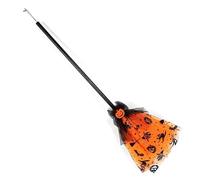 Partilandia Escoba de Bruja naranja con tul de 90 cm