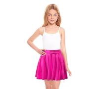 Partilandia | Falda de Vuelo fucsia metalizada para niña (Talla 10-12 Años)