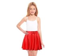 Partilandia | Falda de Vuelo rojo metalizada para niña (Talla 5-6 Años)