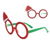 Partilandia Gafas sin cristal de Papá Noel rojo con gorro