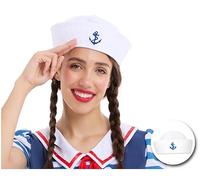 Partilandia | Gorra de Marinera blanca con ancla (Talla Única)