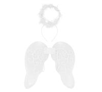 Partilandia Kit de Ángel Blanco Infantil: Alas y Diadema
