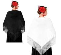 Partilandia | Mantón 150x60 cm adulto (Negro)