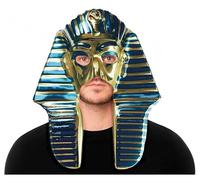 Partilandia | Máscara de Faraón Egipcio azul y dorado adulto (Talla Única)