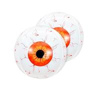 Partilandia Pack de 2 Globos Ojos Hinchables rojo 4D de 55 cm