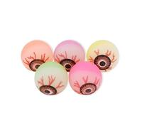Partilandia Pack de 3 Pelotas Ojos de goma luminiscente en colores surtidos de 3 cm