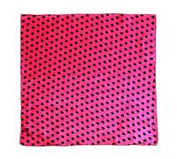 Partilandia | Pañuelo fucsia con lunares negros de 50x50 cm (Talla Única)