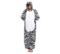 Partilandia Pijamas Enteros de Animales Adultos Unisex (Tallas de Adultos S a L) Disfraz Cebra Mono Enterizo Adulto Carnaval Fiestas【Talla L】