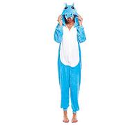 Partilandia Pijamas Enteros de Animales Adultos Unisex (Tallas de Adultos S a L) Disfraz Pijama Hipopótamo Mono Enterizo Carnaval Fiestas【Talla L】