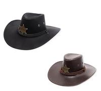 Partilandia | Sombrero de Vaquero Sheriff adulto (Marrón)