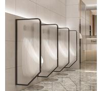 Partit de pared para orinal, acero inoxidable templado para hoteles, escuelas, centros comerciales, diseño Art Deco d