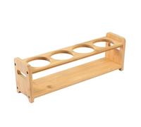 Partita de botella de aceite de 4 hoyos, soporte de sábado de almacenamiento de estados de almacenamiento de madera multifuncional para el soporte de condimentos para la encimera (Ronda 4 agujeros)