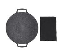 Partita de parrilla coreana 11.8 pulgadas / 13 pulgadas de barbacoa redonda con bolsa de recubrimiento antiadherente de 6 capas compatible para inducción, estufa de gas, estufa (30CM)