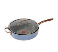 Partita de saludo antiadherente de cermica T-Fal con tapa 5.5 Qt hecha sin PFOA y horno PTFE y asador seguro de hasta 350F Freing sartn Manejo de s