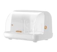 Partita de secado de biberones con tapa, almacenamiento vertical de biberones, 15x10.6x9.1 Almacenamiento, secadora de estante a prueba de polvo para gabinete de cocina..