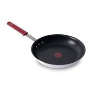 Partita para frer sin palanca de cepillado VX3 T-Fal con mango de acero inoxidable de acero inoxidable de 12 pulgadas Safe 400F Cook utensilios de c