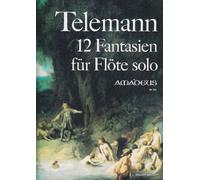 Partition classique AMADEUS TELEMANN G. PH. - 12 FANTASIEN - FLUTE A BEC ALTO SOLO Flûte à bec
