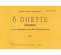 Partition classique HOFMEISTER TELEMANN G. PH. - 6 DUETTE (SONATEN 4-6) - FLUTES A BEC Flûte à bec